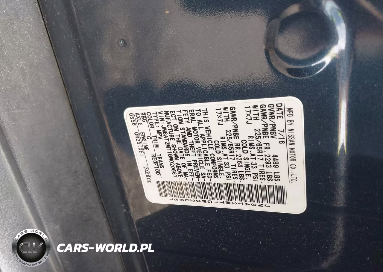2016 Nissan Rogue Sv VIN:JN8AT2MT1GW020667 - 9