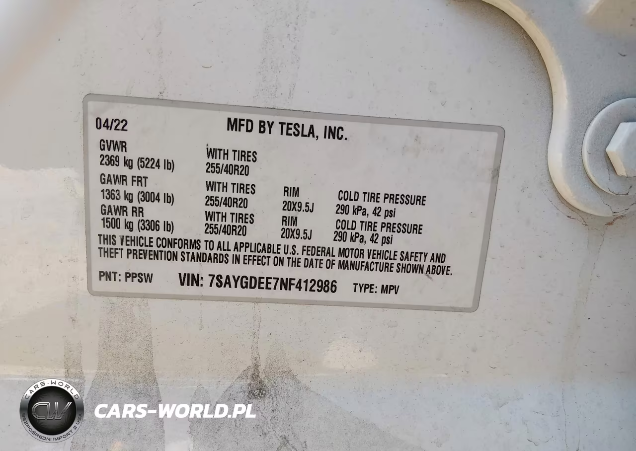 2022 Tesla Model Y Long Range Dual Motor All-Wheel Drive VIN:7SAYGDEE7NF412986 - 9