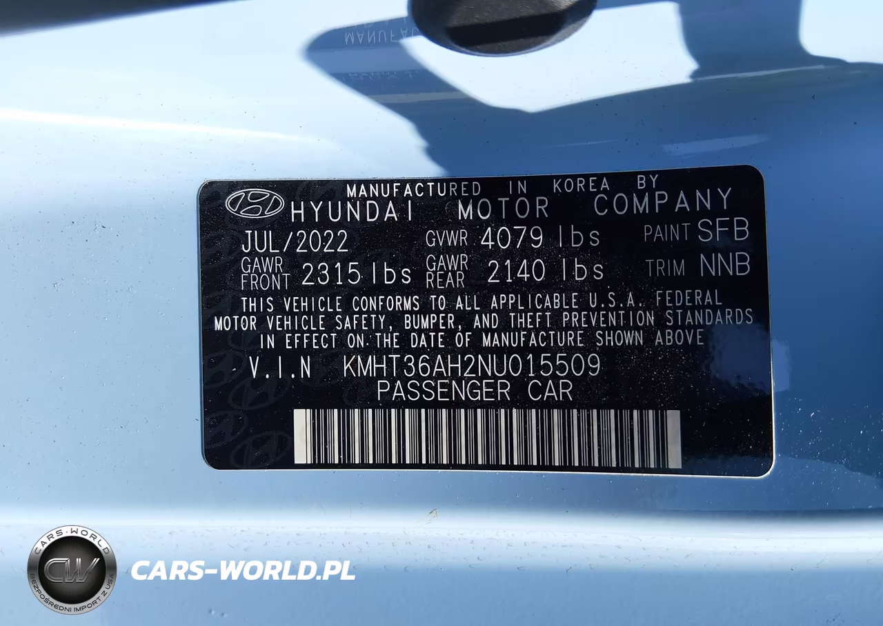 2022 Hyundai Veloster N VIN:KMHT36AH2NU015509 - 9