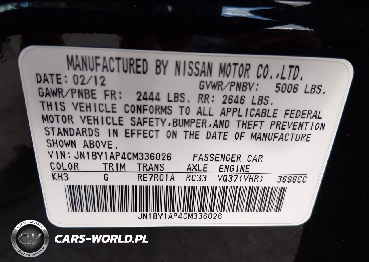 2012 Infiniti M37 VIN:JN1BY1AP4CM336026 - 9