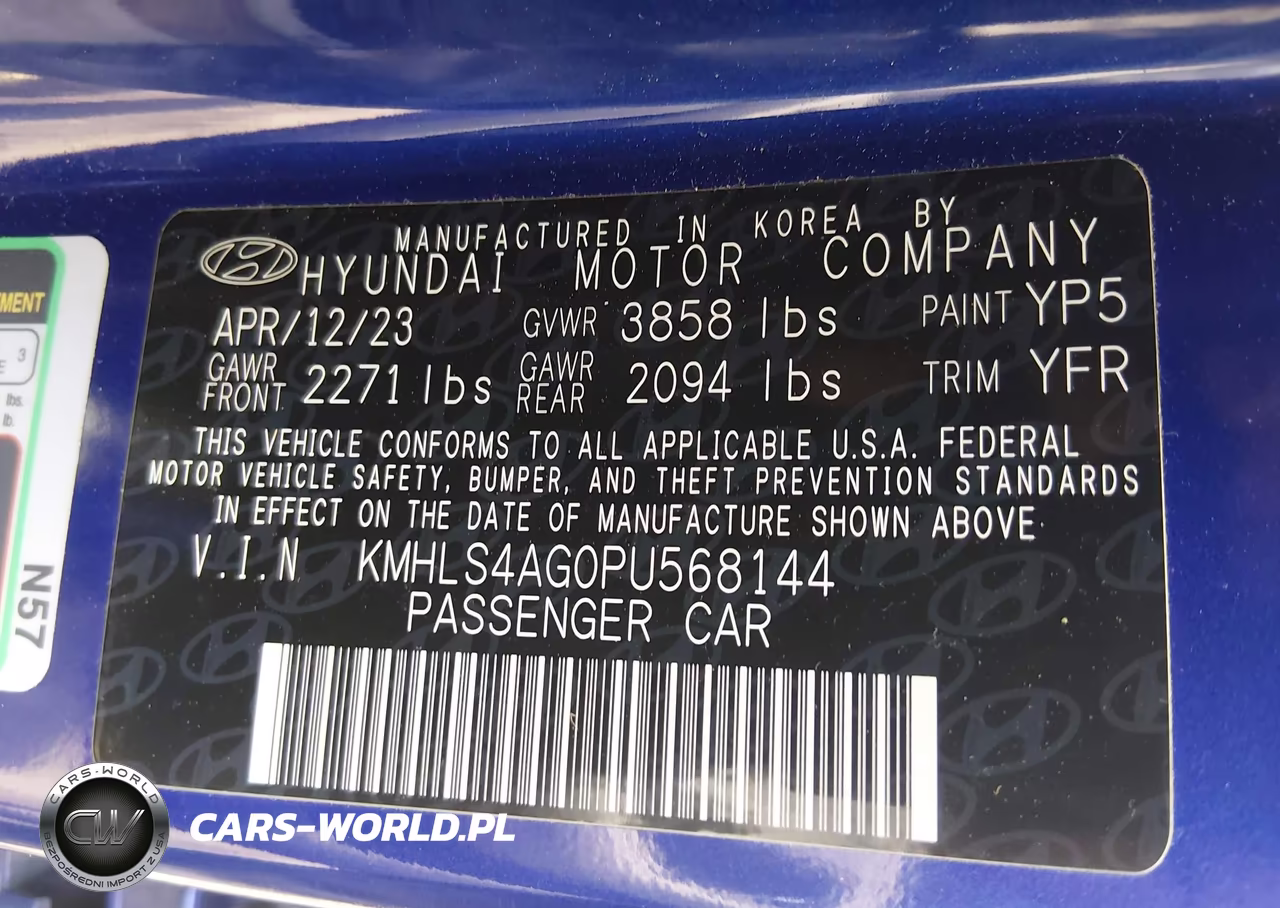 2023 Hyundai Elantra Sel VIN:KMHLS4AG0PU568144 - 9