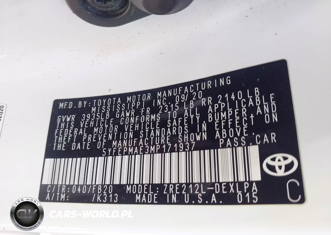 2021 Toyota Corolla Le VIN:5YFEPMAE3MP171937 - 9