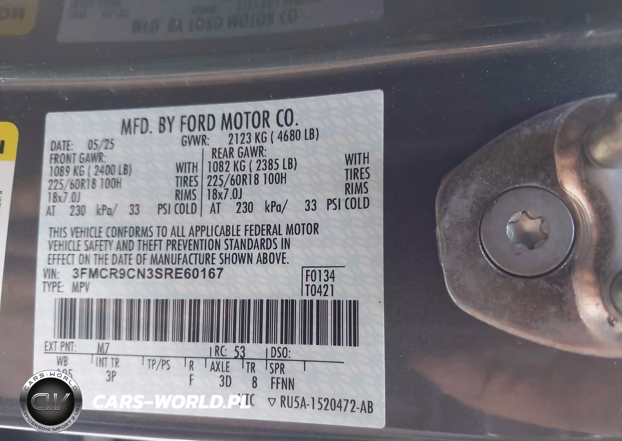 2025 Ford Bronco Sport Outer Banks VIN:3FMCR9CN3SRE60167 - 9