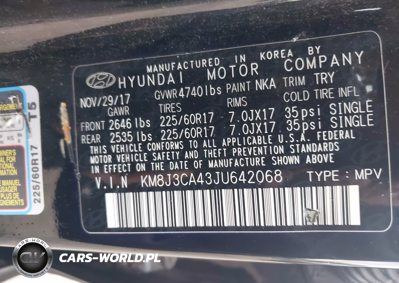 2018 Hyundai Tucson Sel VIN:KM8J3CA43JU642068 - 9