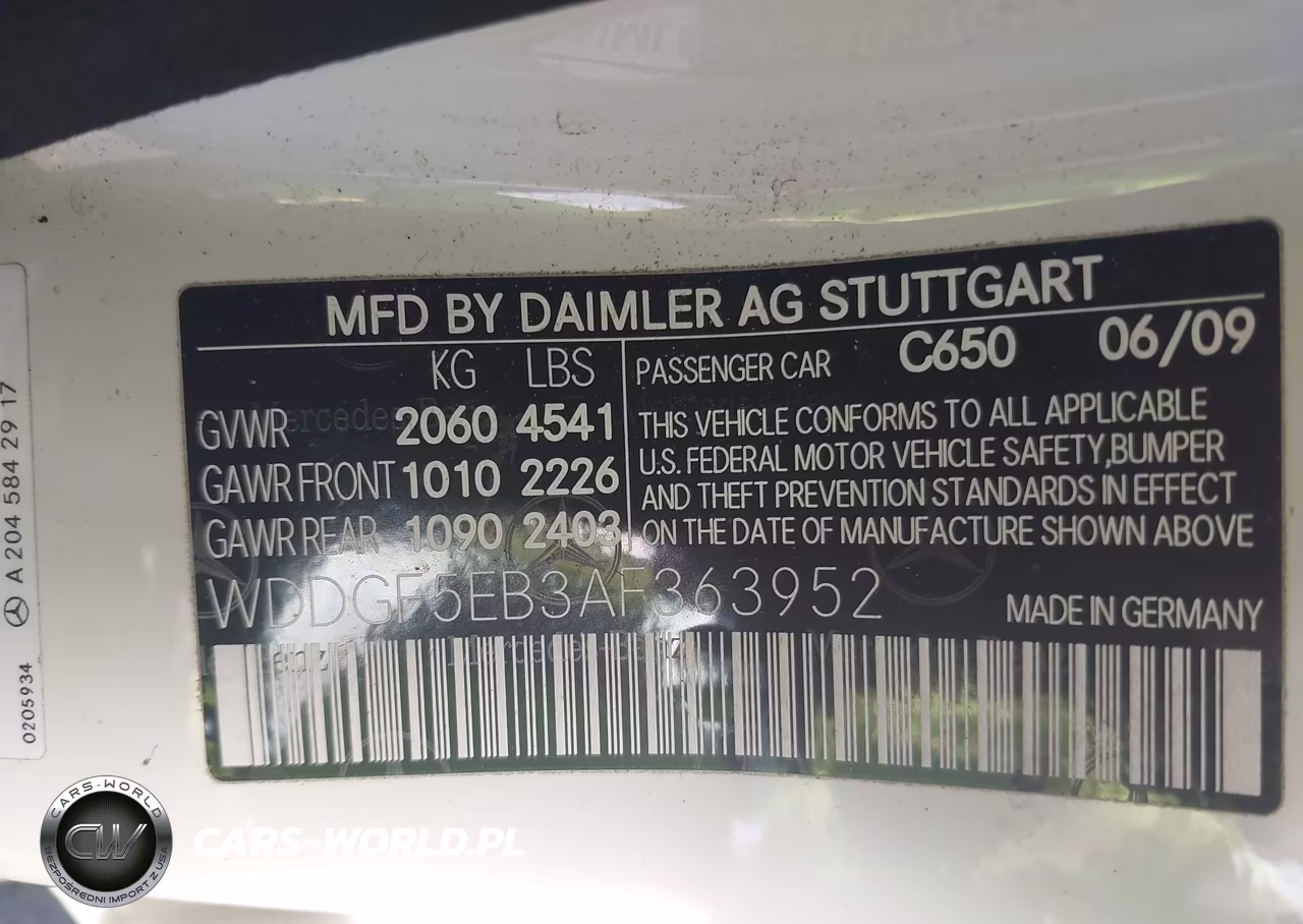 2010 Mercedes-Benz C 300 Luxury-Sport VIN:WDDGF5EB3AF363952 - 9