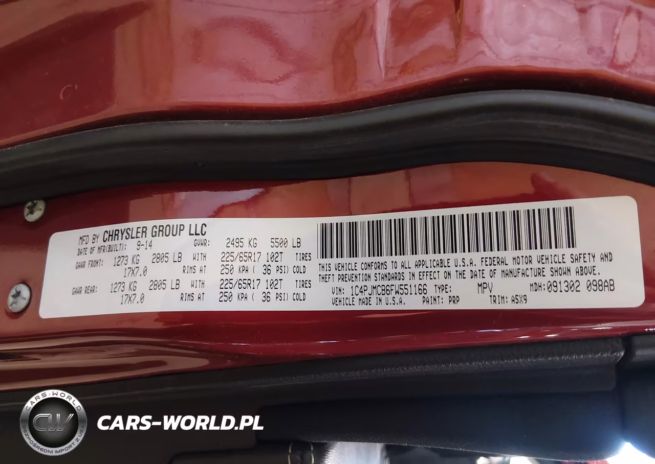 2015 Jeep Cherokee Latitude VIN:1C4PJMCB6FW551166 - 9