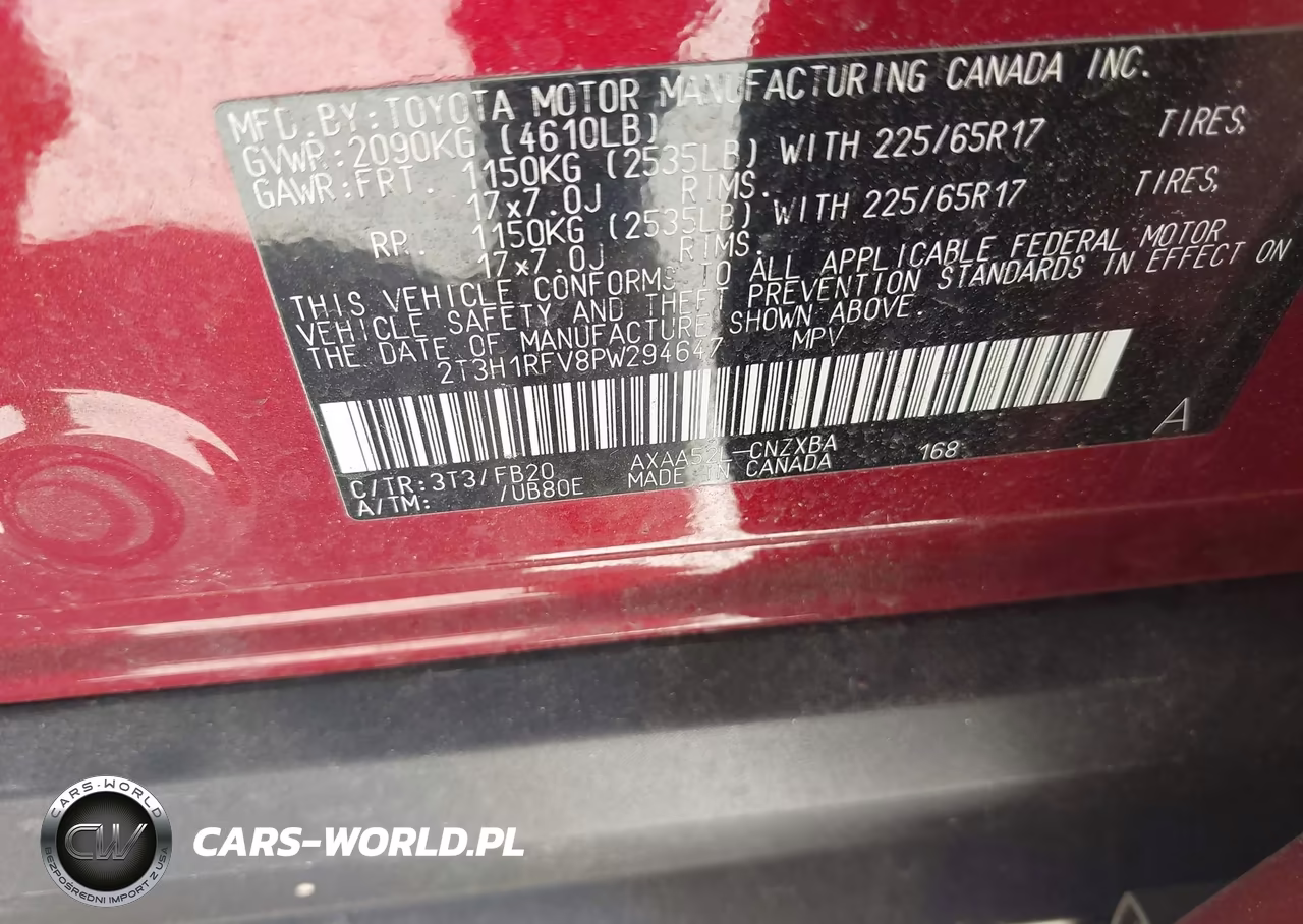 2023 Toyota Rav4 Le VIN:2T3H1RFV8PW294647 - 9