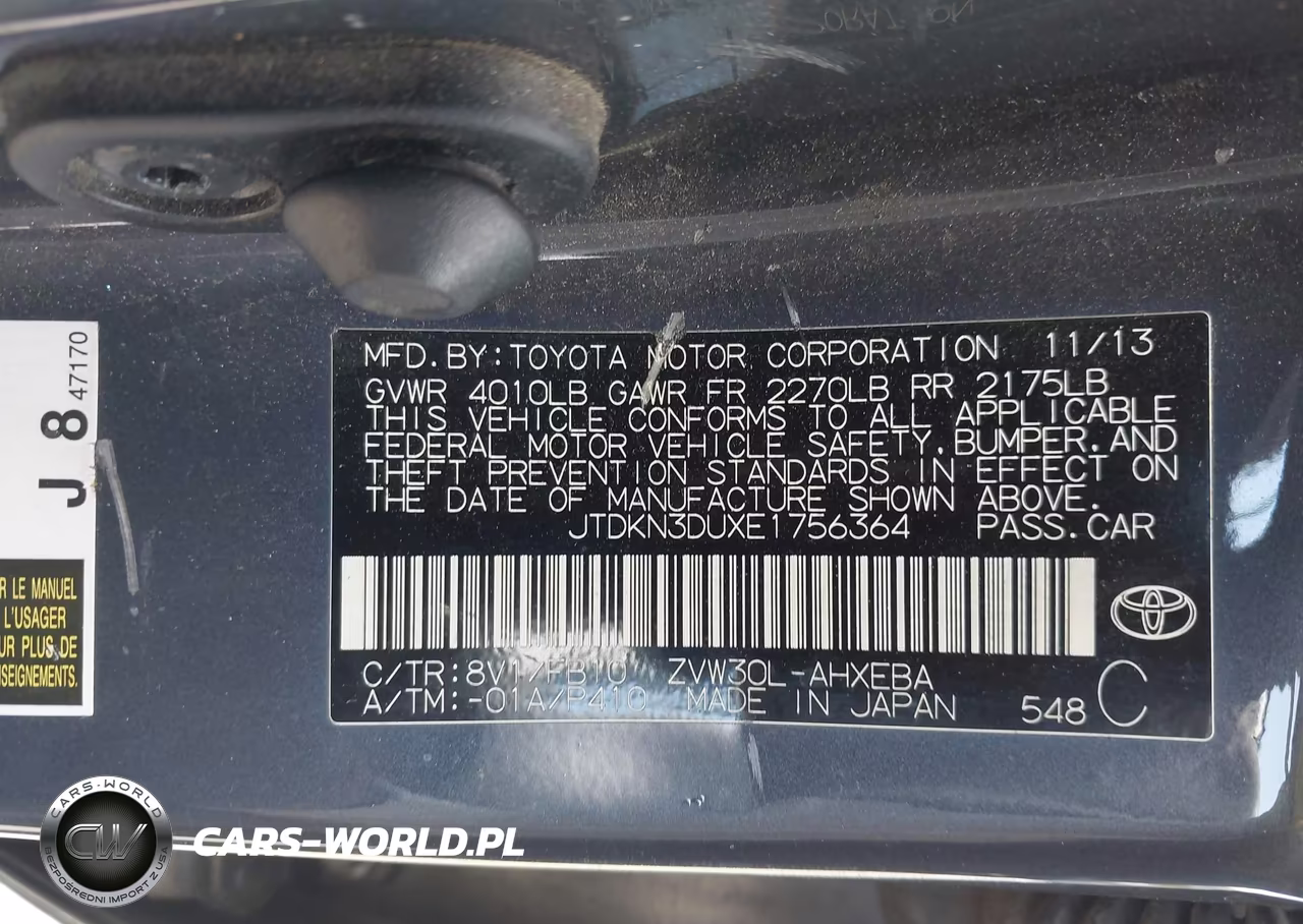 2014 Toyota Prius Three VIN:JTDKN3DUXE1756364 - 9