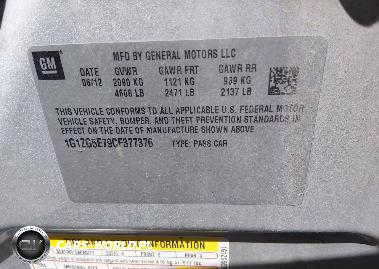 2012 Chevrolet Malibu 2Lz VIN:1G1ZG5E79CF377376 - 9