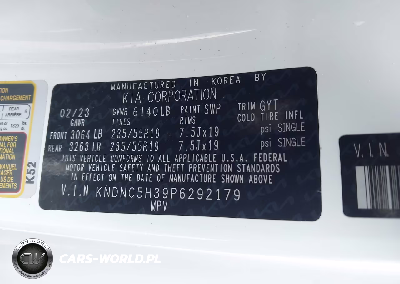 2023 Kia Carnival Mpv Ex VIN:KNDNC5H39P6292179 - 9