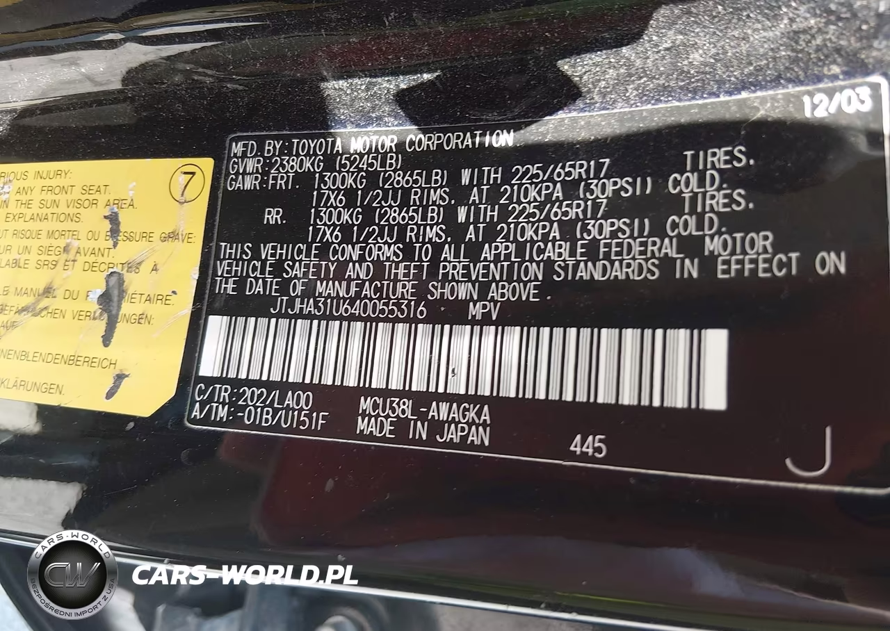 2004 Lexus Rx 330 VIN:JTJHA31U640055316 - 9