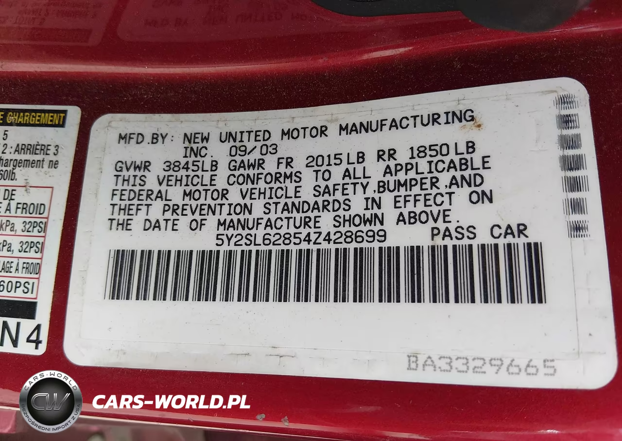 2004 Pontiac Vibe VIN:5Y2SL62854Z428699 - 9
