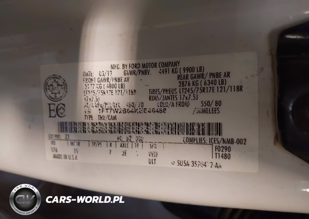 2019 Ford F-250 Xl VIN:1FT7W2B64KEE46488 - 9