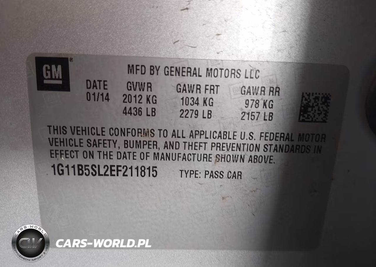 2014 Chevrolet Malibu 1Ls VIN:1G11B5SL2EF211815 - 9