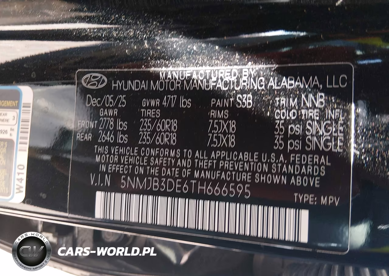 2026 Hyundai Tucson Sel VIN:5NMJB3DE6TH666595 - 9