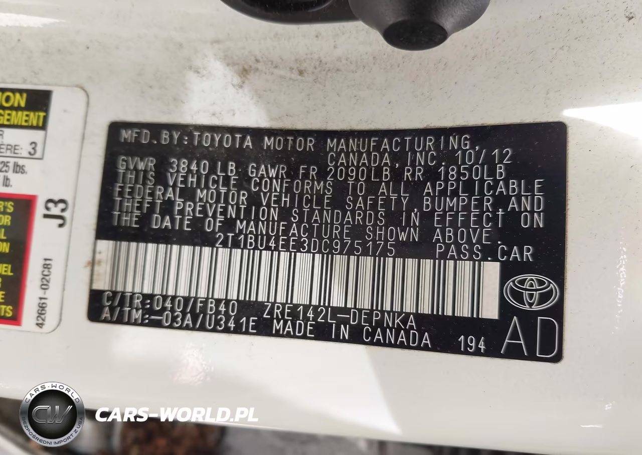 2013 Toyota Corolla Le VIN:2T1BU4EE3DC975175 - 9
