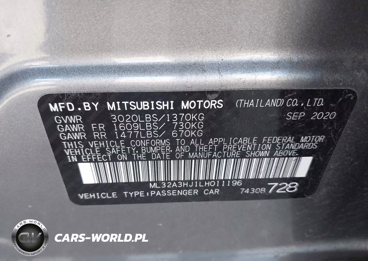 2020 Mitsubishi Mirage Es-Se VIN:ML32A3HJ1LH011196 - 9