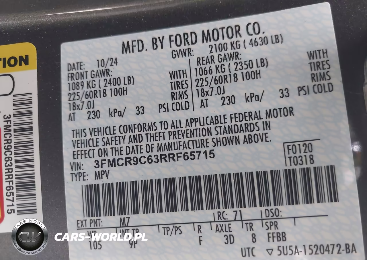 2024 Ford Bronco Sport Outer Banks VIN:3FMCR9C63RRF65715 - 9