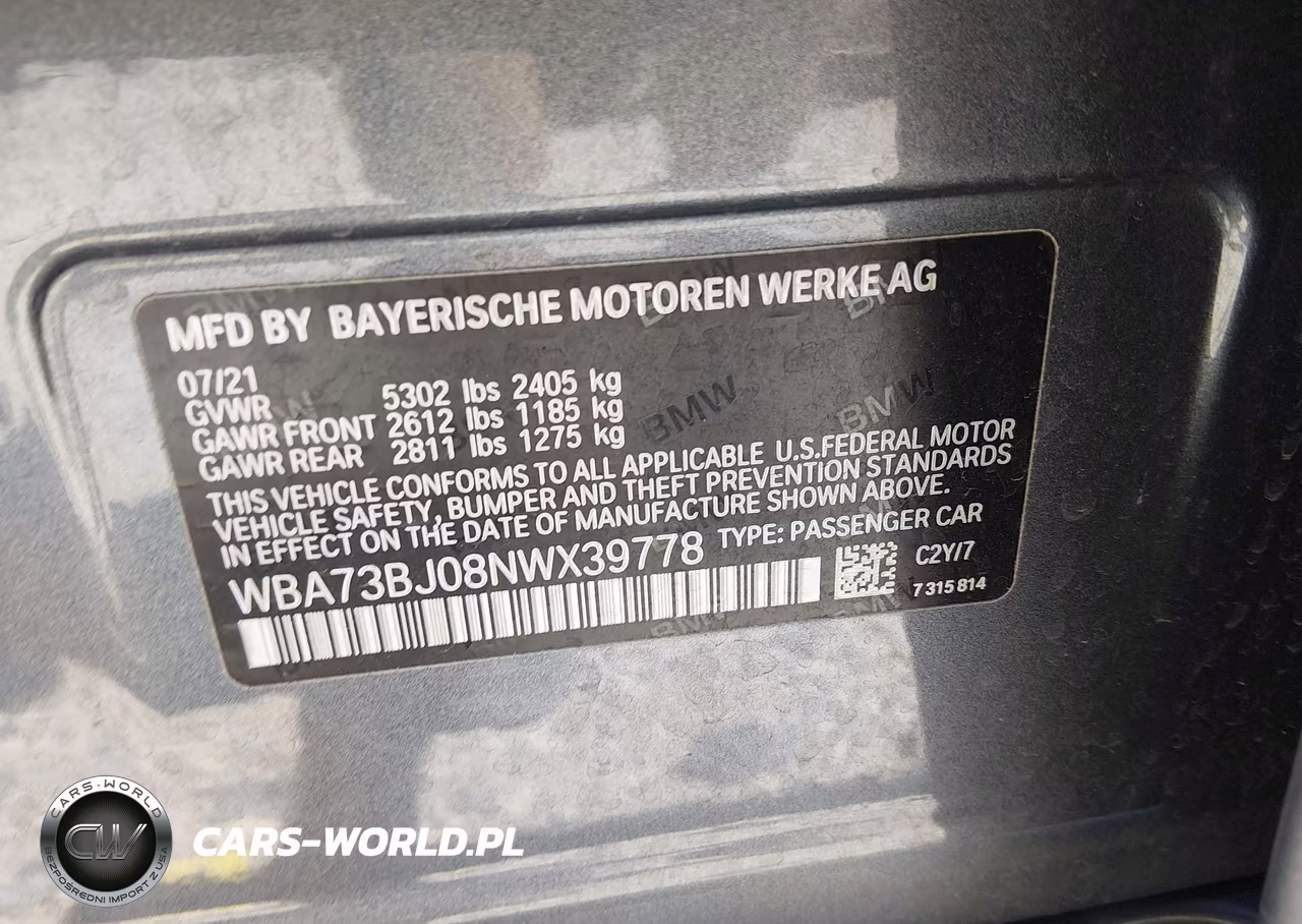 2022 BMW 540I xDrive VIN:WBA73BJ08NWX39778 - 9