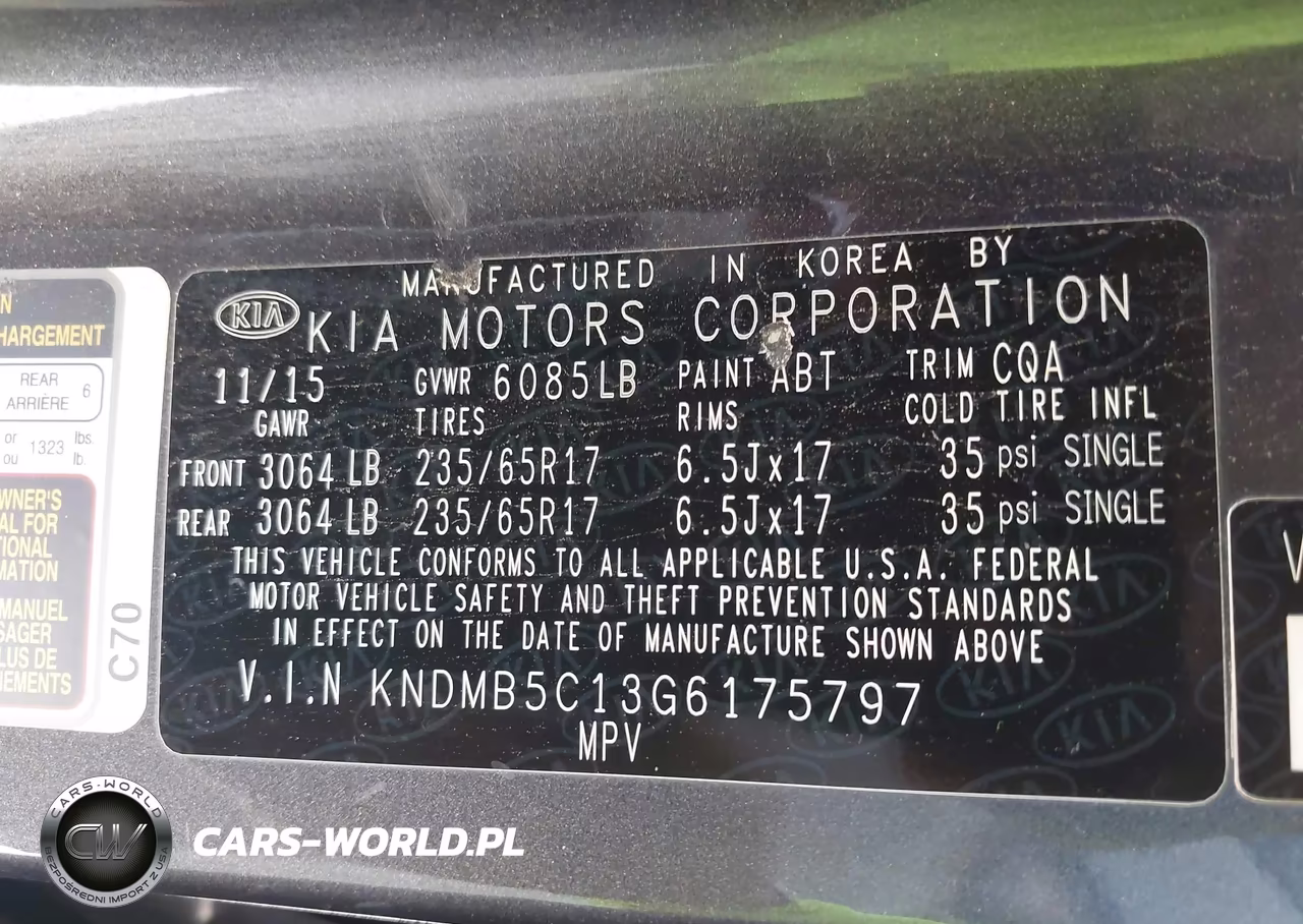2016 Kia Sedona Lx VIN:KNDMB5C13G6175797 - 9