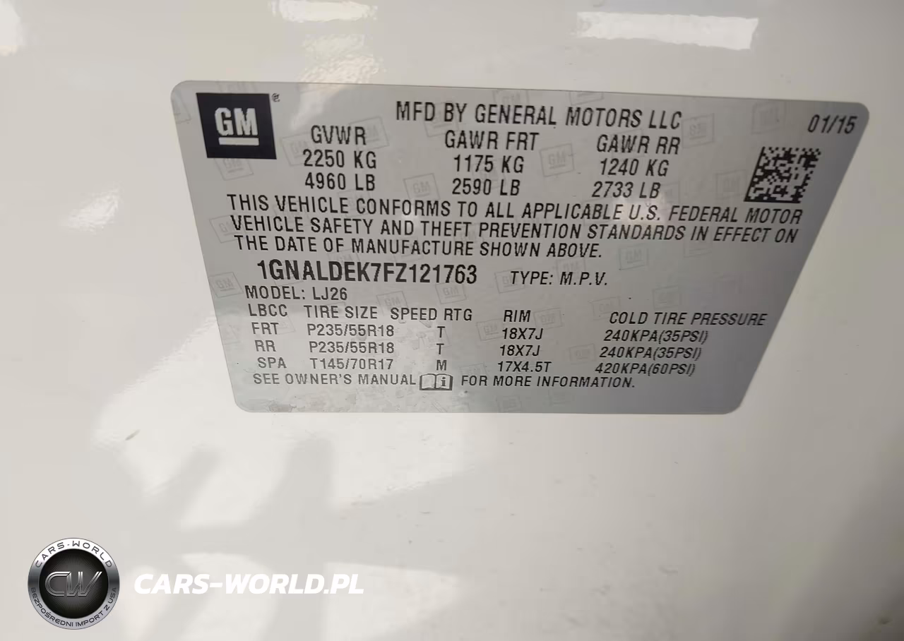 2015 Chevrolet Equinox Ltz VIN:1GNALDEK7FZ121763 - 9