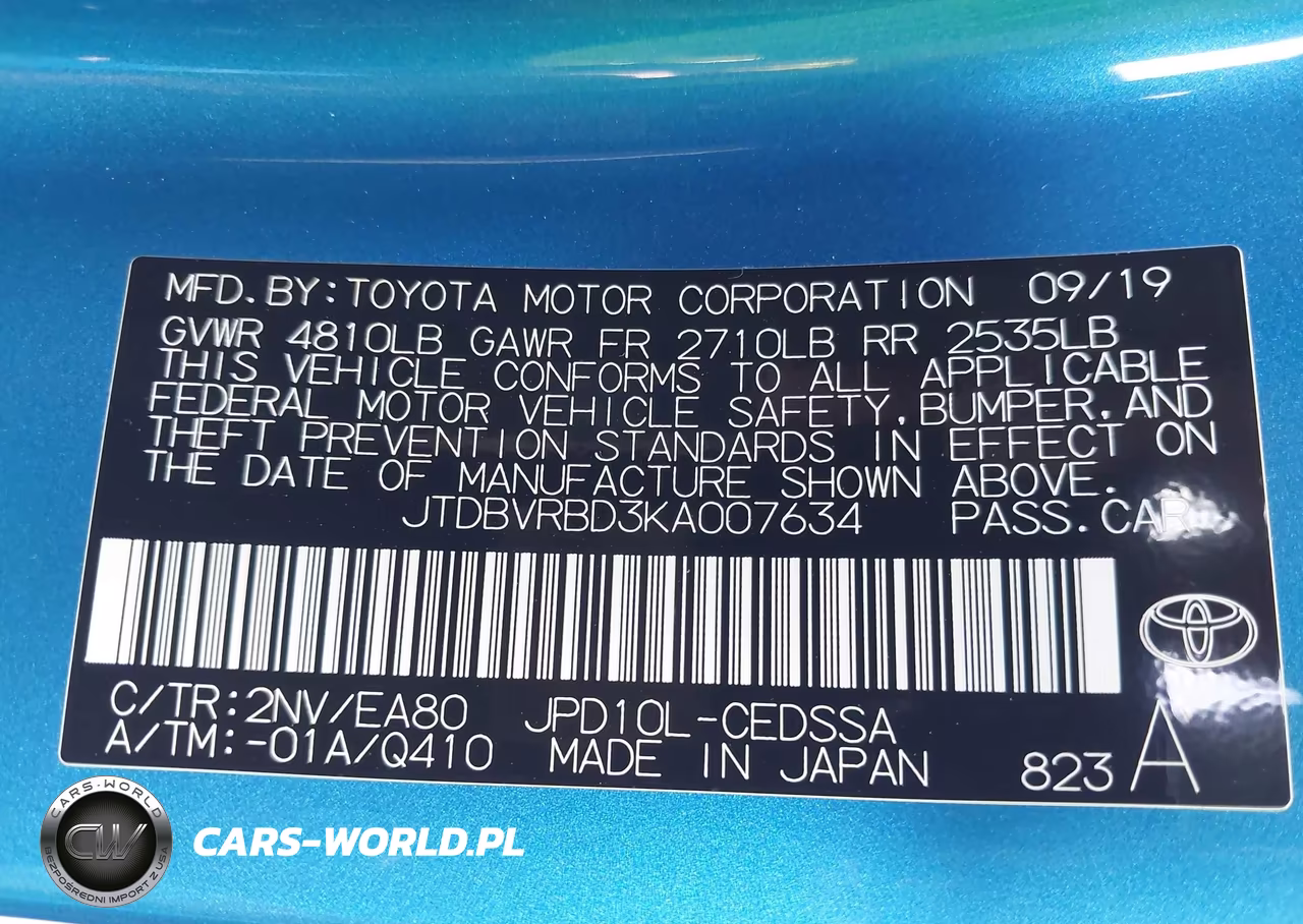 2019 Toyota Mirai VIN:JTDBVRBD3KA007634 - 9