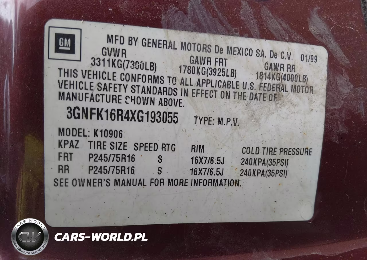 1999 Chevrolet Suburban 1500 Lt VIN:3GNFK16R4XG193055 - 9