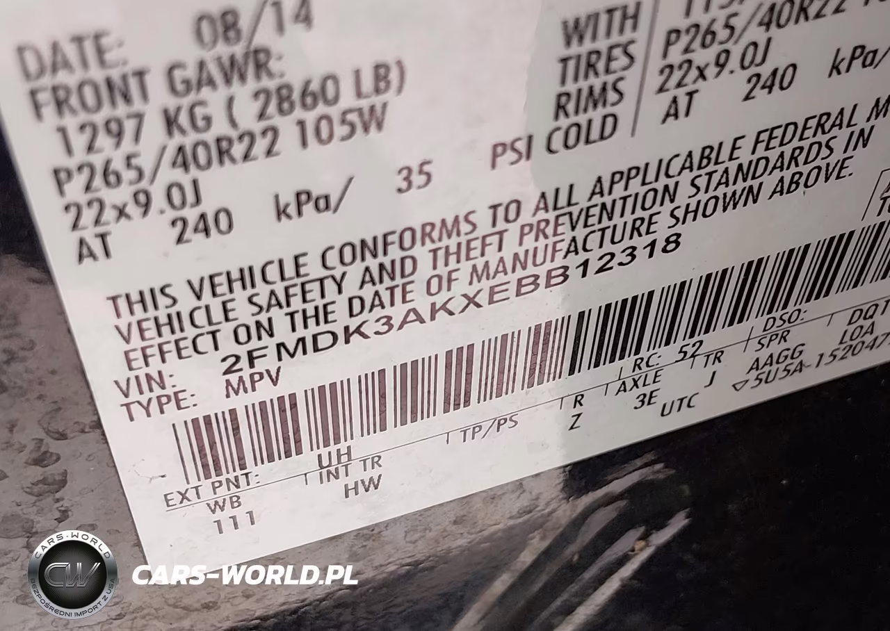 2014 Ford Edge Sport VIN:2FMDK3AKXEBB12318 - 9
