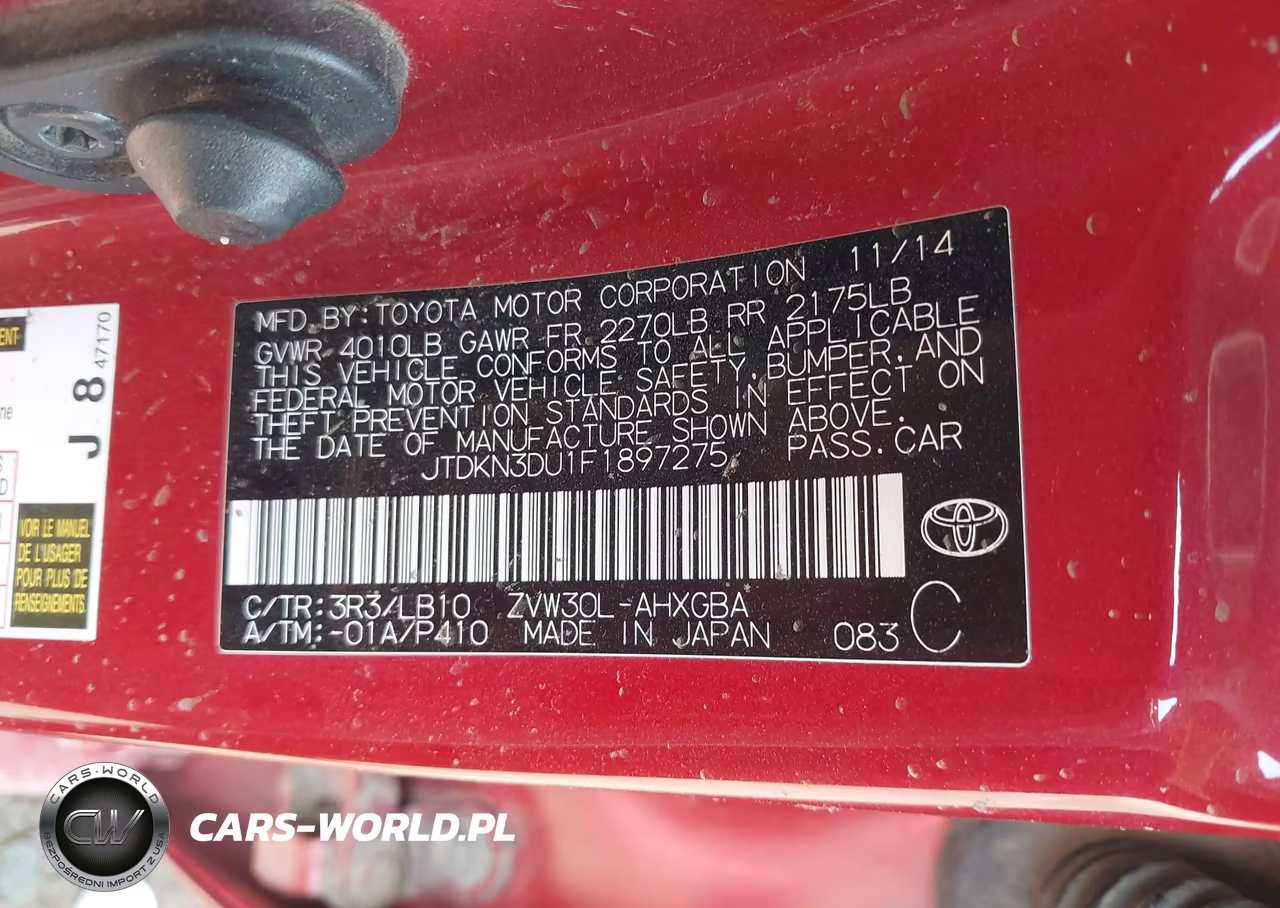 2015 Toyota Prius Four VIN:JTDKN3DU1F1897275 - 9