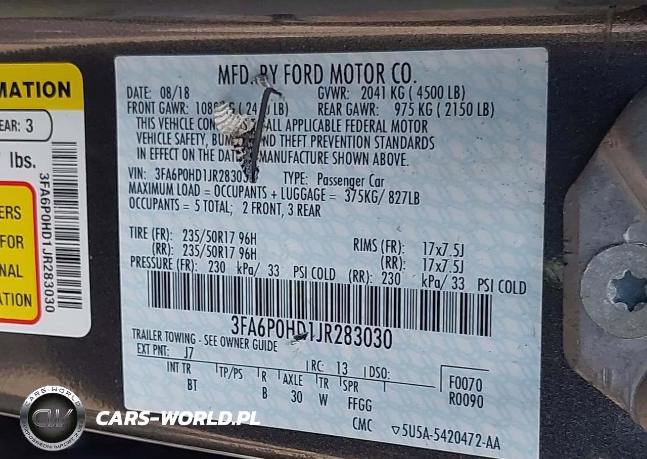 2018 Ford Fusion Se VIN:3FA6P0HD1JR283030 - 9