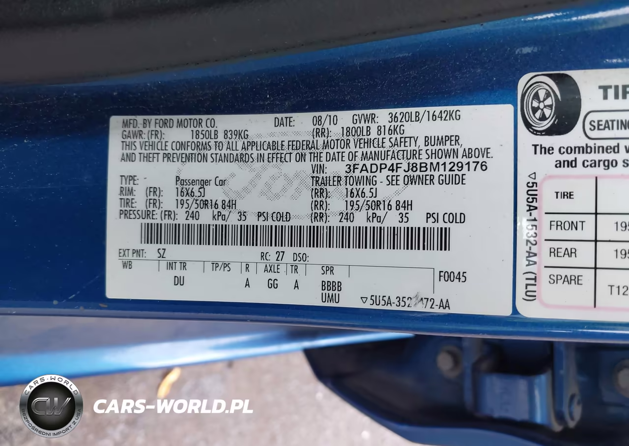 2011 Ford Fiesta Ses VIN:3FADP4FJ8BM129176 - 9