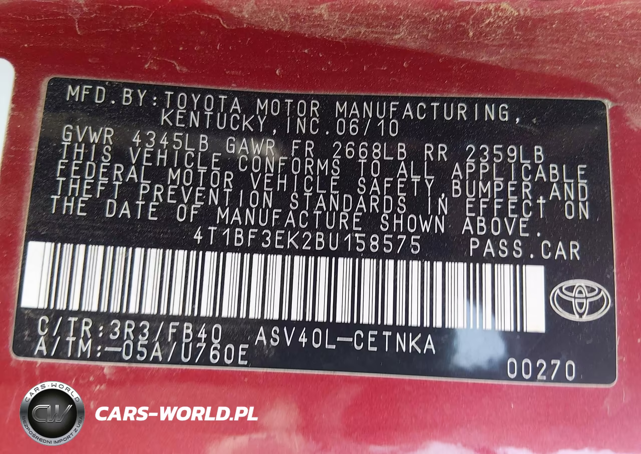 2011 Toyota Camry Le VIN:4T1BF3EK2BU158575 - 9