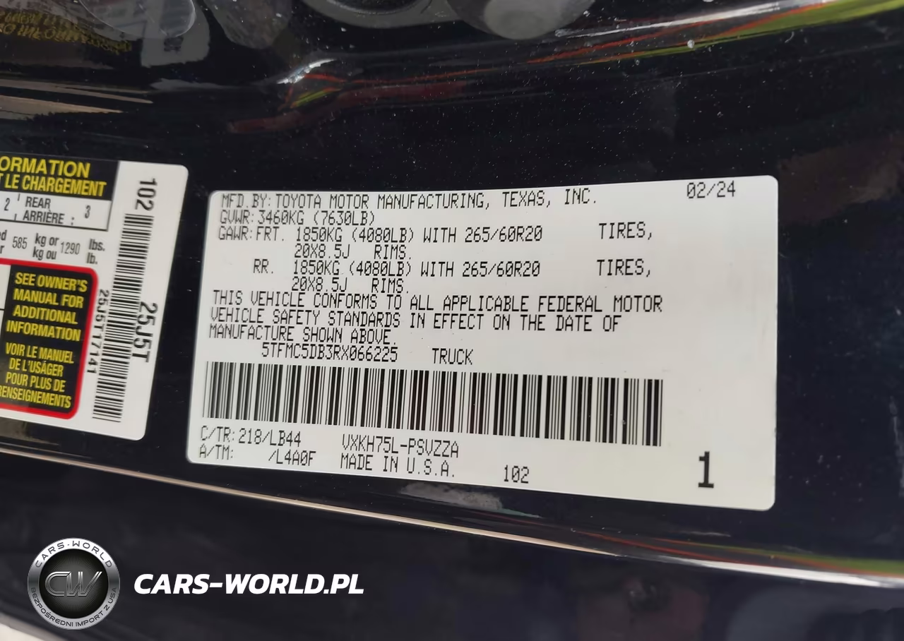 2024 Toyota Tundra 1794 Edition Hv VIN:5TFMC5DB3RX066225 - 9