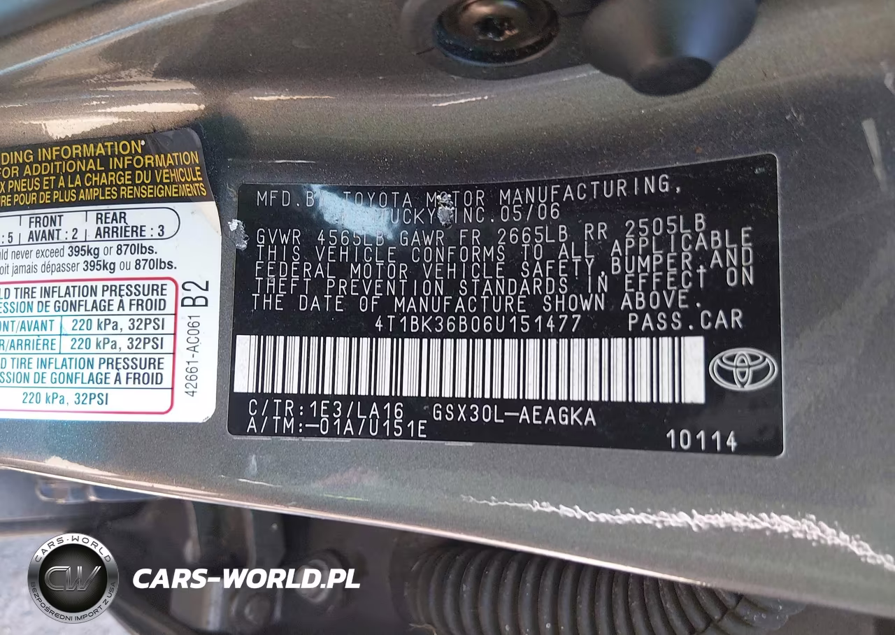 2006 Toyota Avalon Xls VIN:4T1BK36B06U151477 - 9