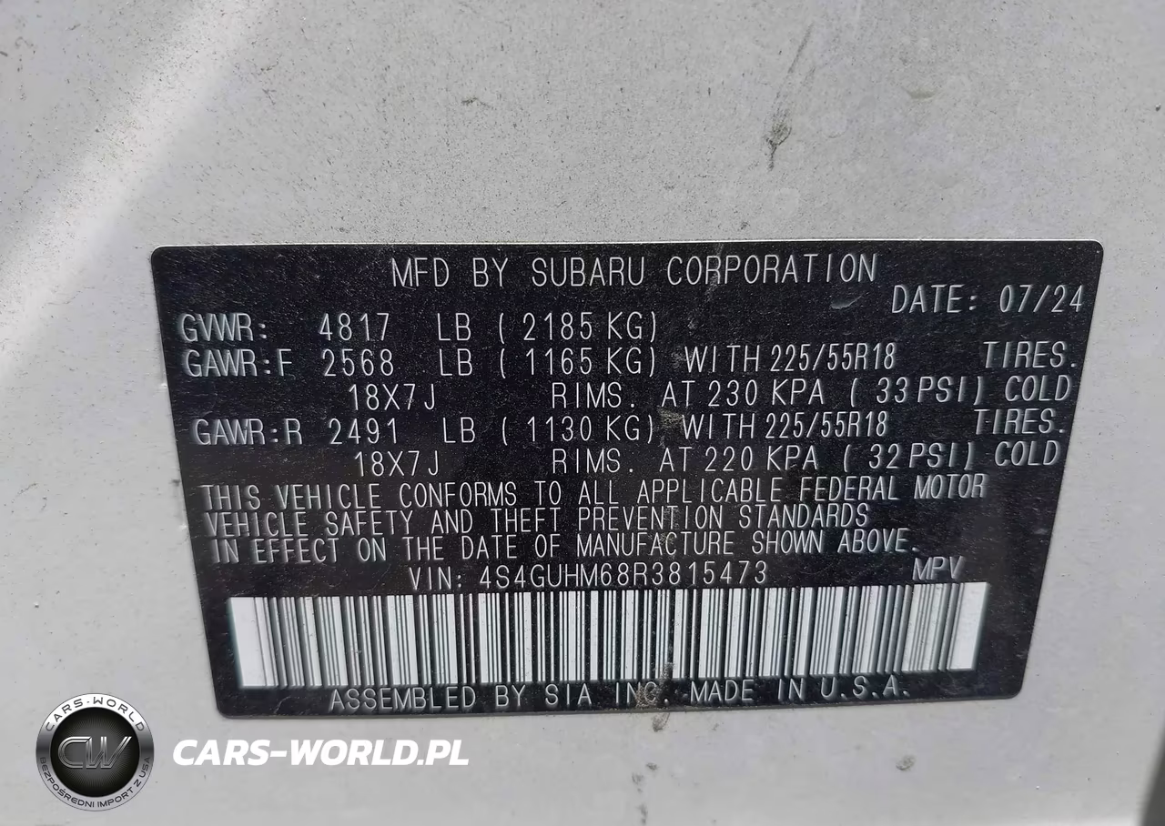 2024 Subaru Crosstrek Limited VIN:4S4GUHM68R3815473 - 9
