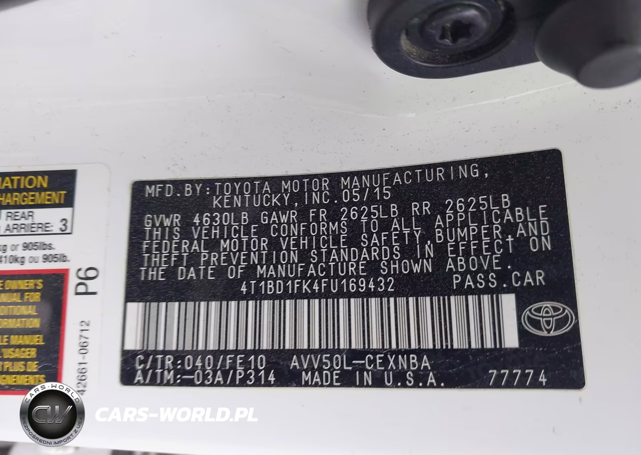 2015 Toyota Camry Hybrid Le VIN:4T1BD1FK4FU169432 - 9