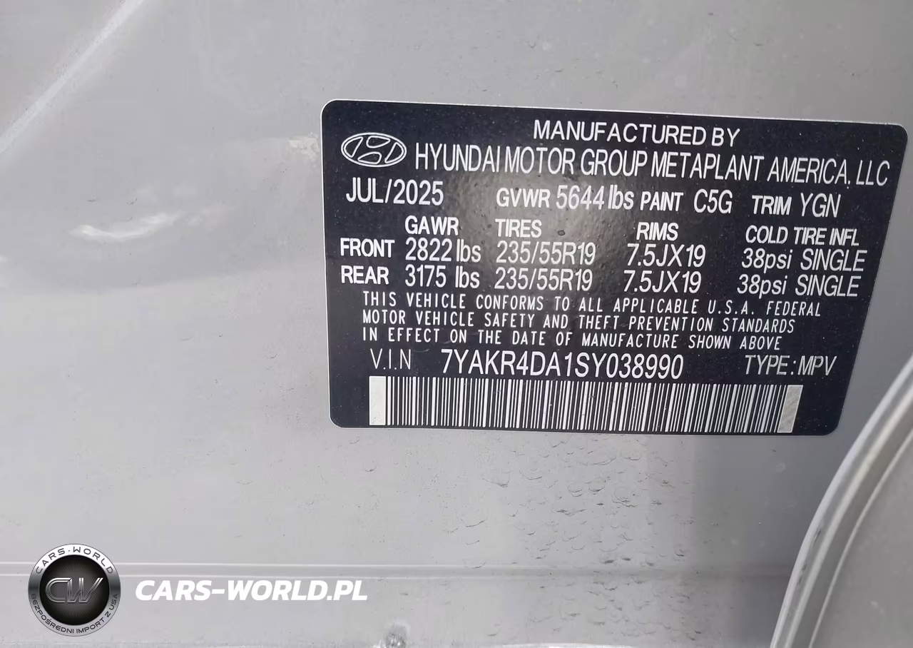2025 Hyundai Ioniq 5 Limited VIN:7YAKR4DA1SY038990 - 9