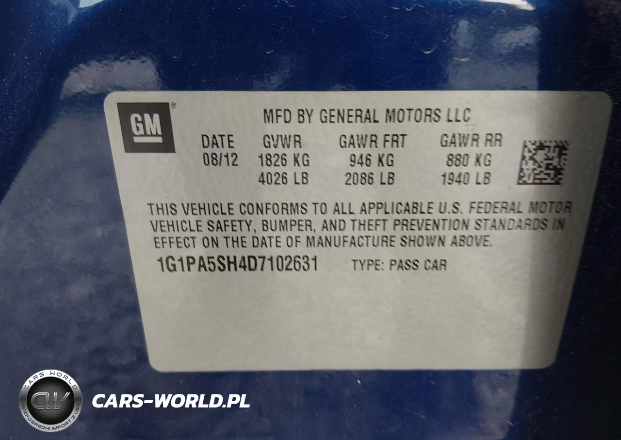 2013 Chevrolet Cruze Ls VIN:1G1PA5SH4D7102631 - 9