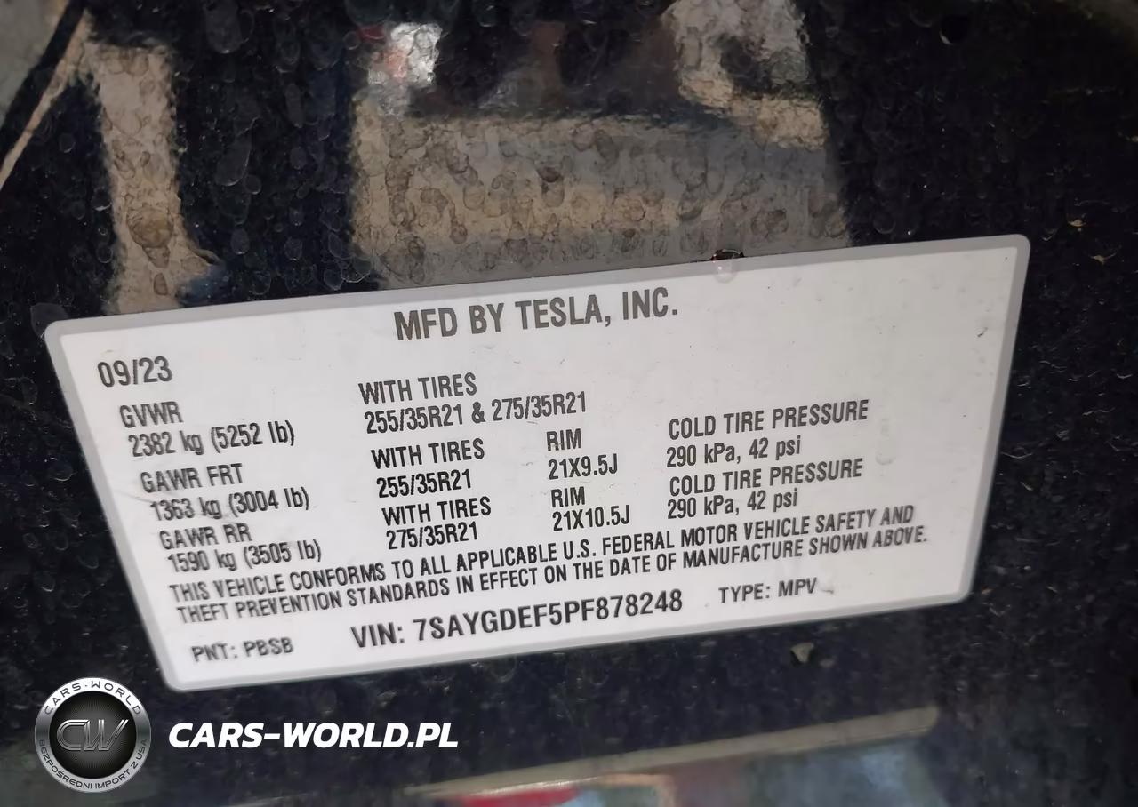 2023 Tesla Model Y Performance Dual Motor All-Wheel Drive VIN:7SAYGDEF5PF878248 - 9