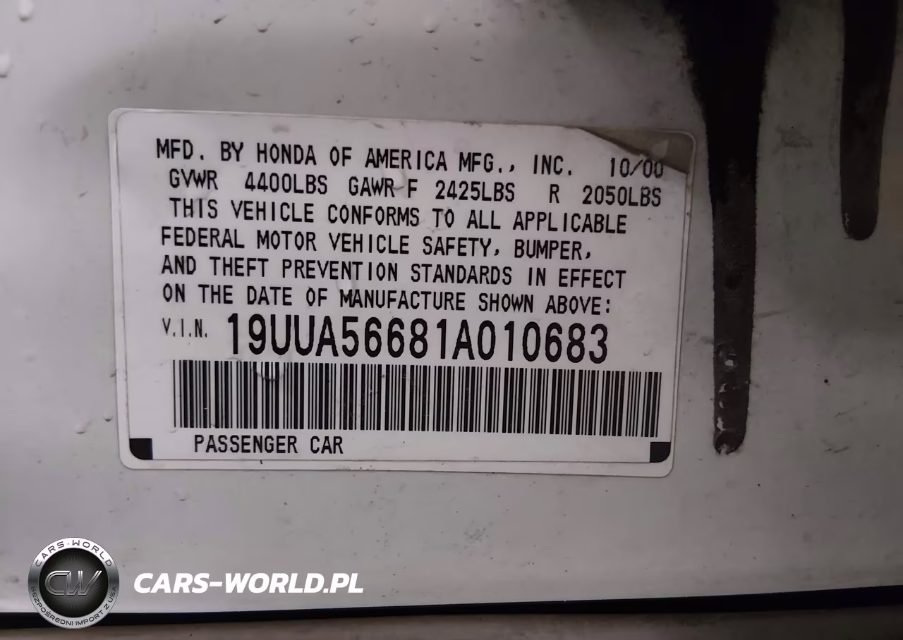 2001 Acura Tl 3.2 VIN:19UUA56681A010683 - 9