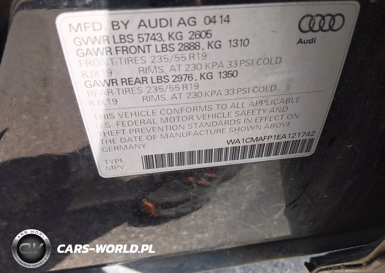 2014 Audi Q5 3.0 Tdi Premium Plus VIN:WA1CMAFP1EA121742 - 9