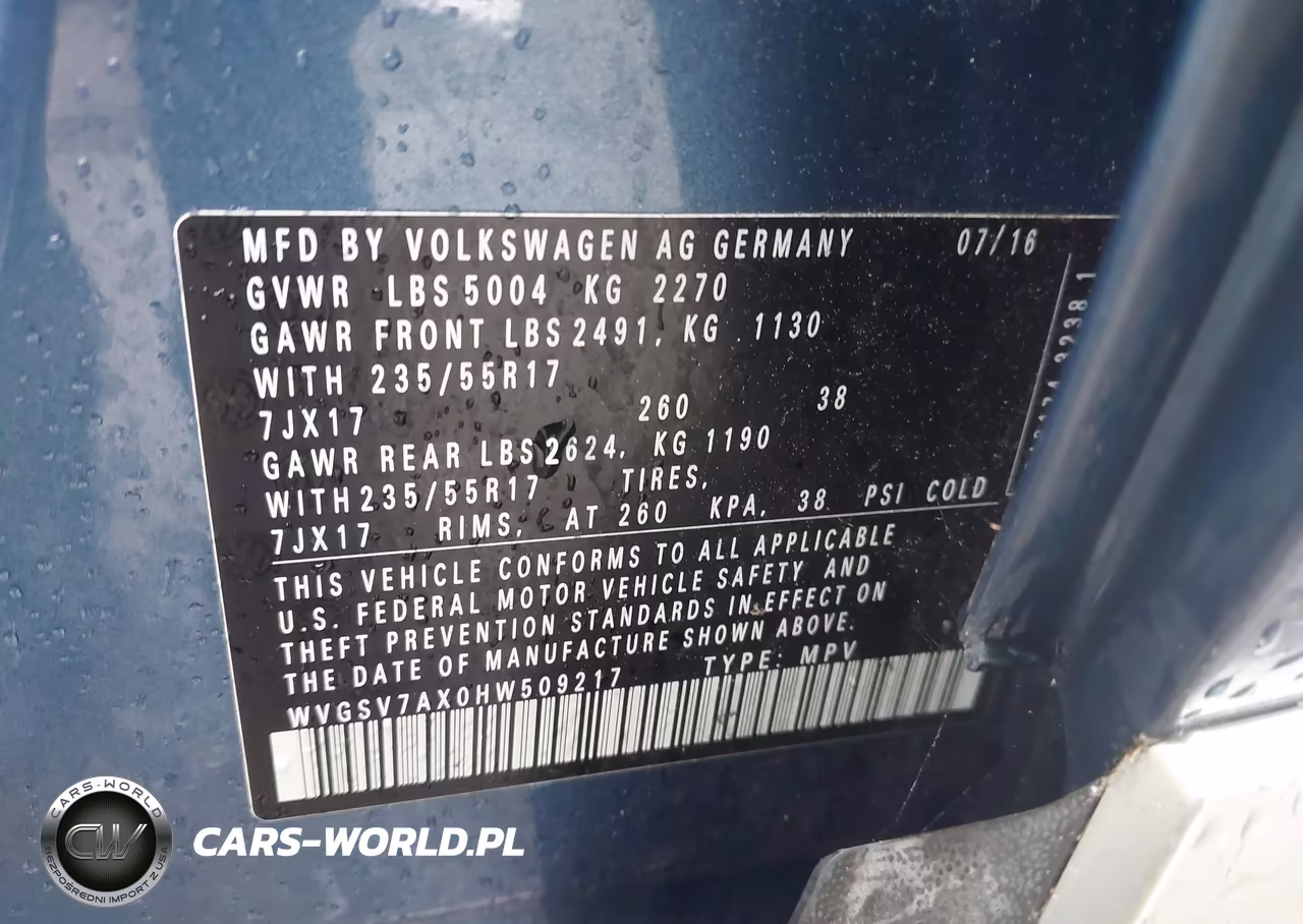 2017 Volkswagen Tiguan 2.0T Wolfsburg Edition VIN:WVGSV7AX0HW509217 - 9