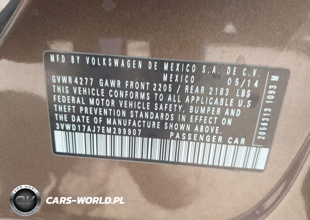 2014 Volkswagen Jetta 1.8T Se VIN:3VWD17AJ7EM299907 - 9