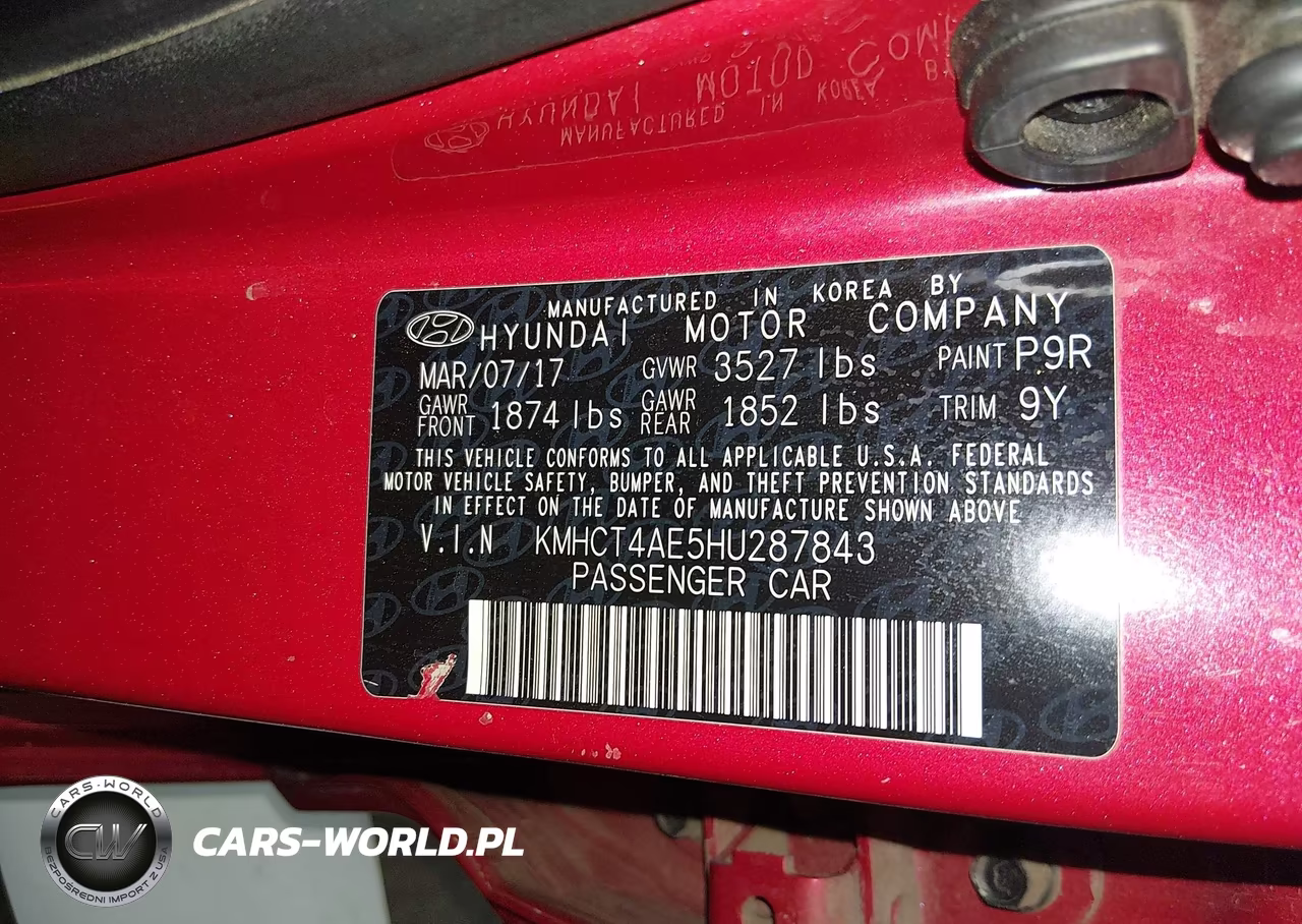 2017 Hyundai Accent Se VIN:KMHCT4AE5HU287843 - 9