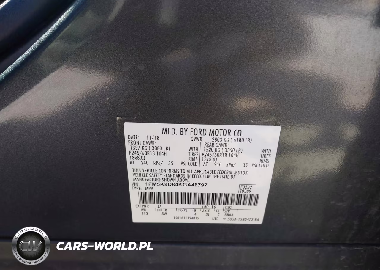2019 Ford Explorer Xlt VIN:1FM5K8D84KGA48797 - 9