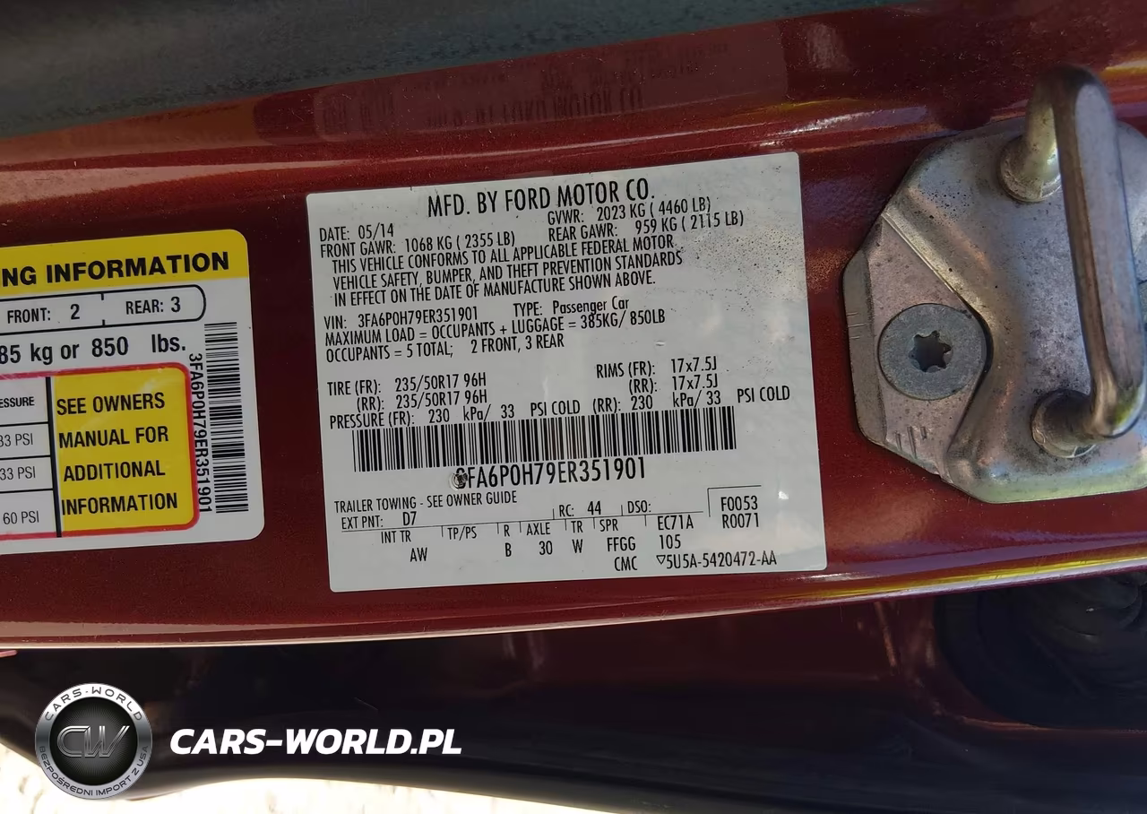 2014 Ford Fusion Se VIN:3FA6P0H79ER351901 - 9