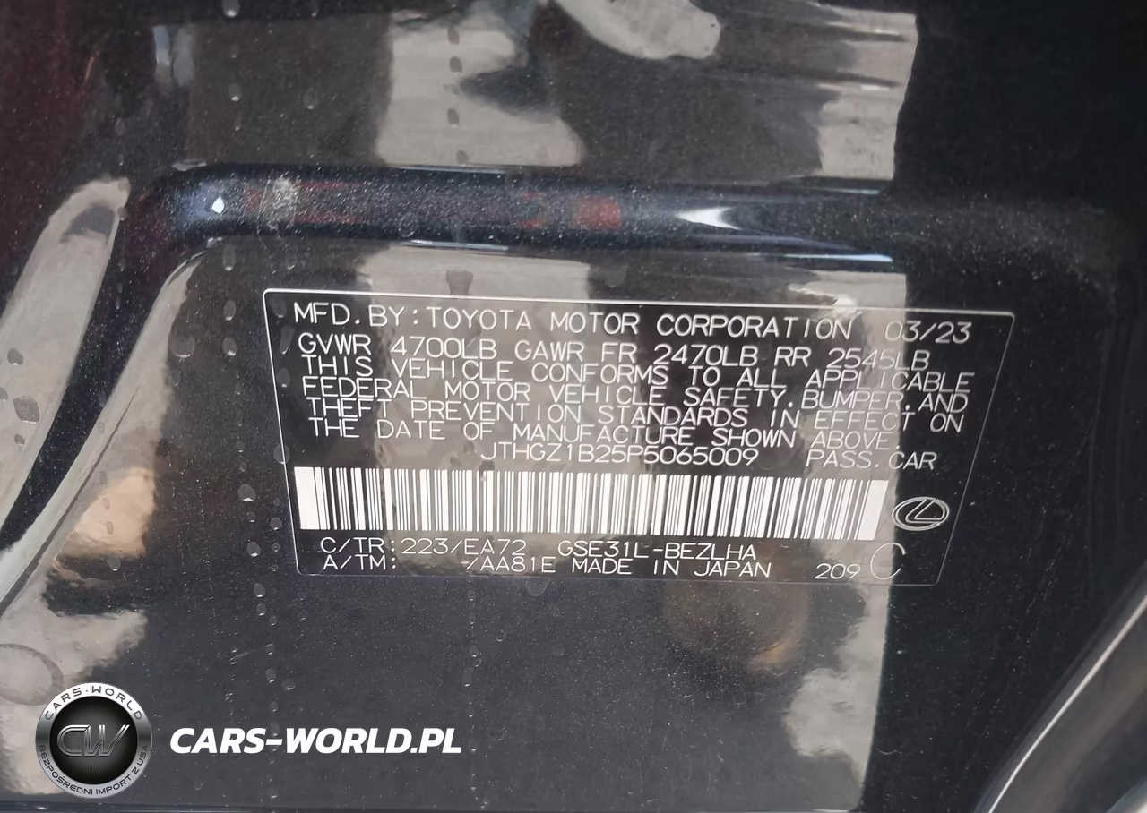 2023 Lexus Is 350 F Sport VIN:JTHGZ1B25P5065009 - 9