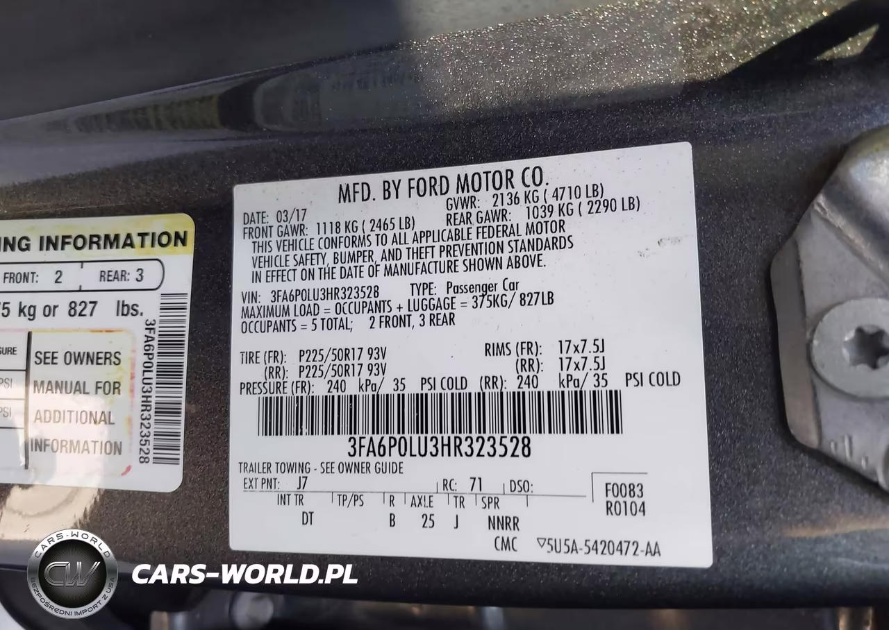 2017 Ford Fusion Hybrid Se VIN:3FA6P0LU3HR323528 - 9