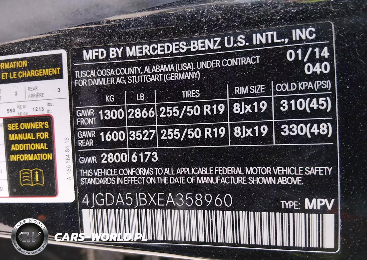 2014 Mercedes-Benz Ml 350 VIN:4JGDA5JBXEA358960 - 9