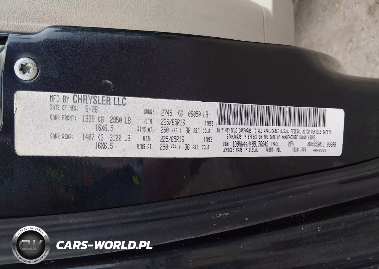 2008 Dodge Grand Caravan Se VIN:1D8HN44H48B176949 - 9